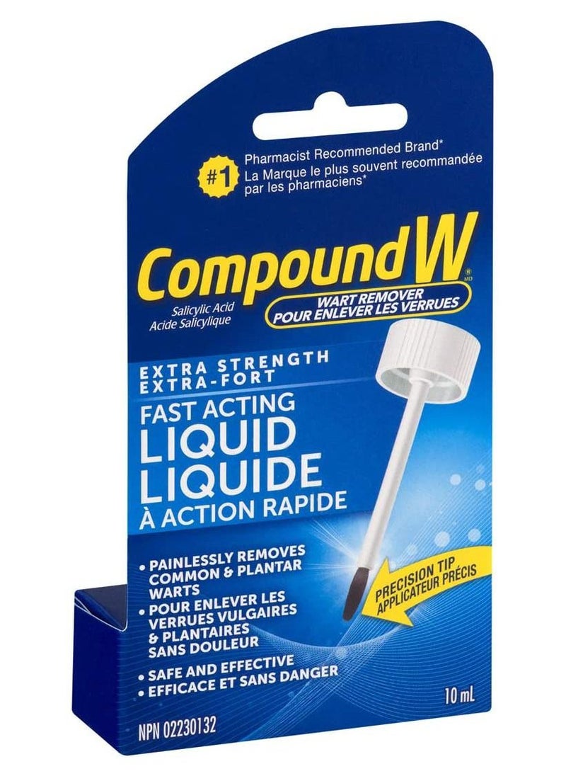 Compound W - Wart Remover Extra Strength Fast Acting Liquid Salicylic Acid 10 ml - Image 1