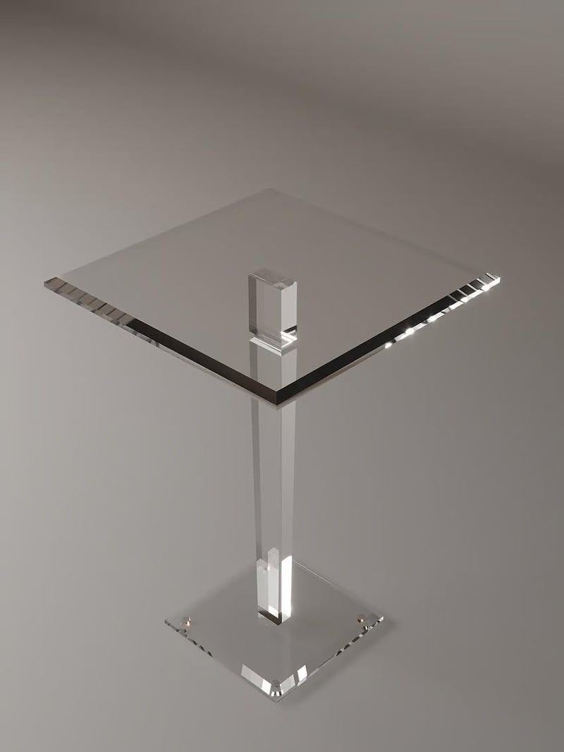 Horoof Home® Square Acrylic Service Tables, unique stylish and modern plexi design for your home or office, 35x35x53 cm, ET005 - Image 1