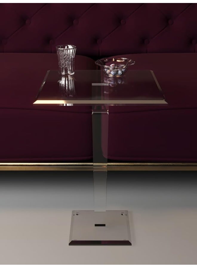 Horoof Home® Square Acrylic Service Tables, unique stylish and modern plexi design for your home or office, 35x35x53 cm, ET005 - Image 2