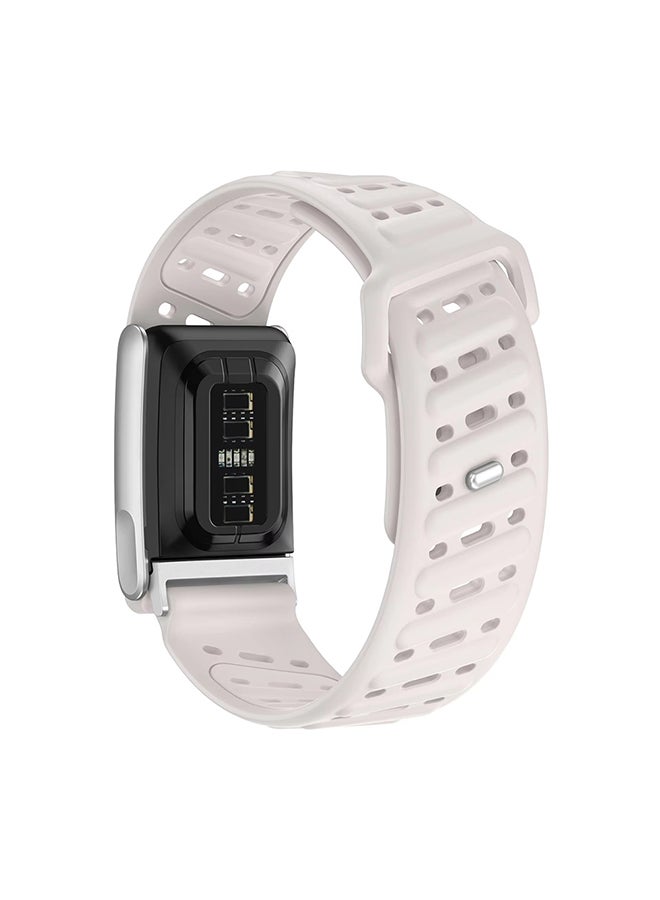 O Ozone Silicone Sport Replacement Band For WHOOP 5.0, One, Peak, and Life Fitness Tracker – Breathable, Durable & Comfortable | Not for Whoop Gen 4- Beige - Image 3