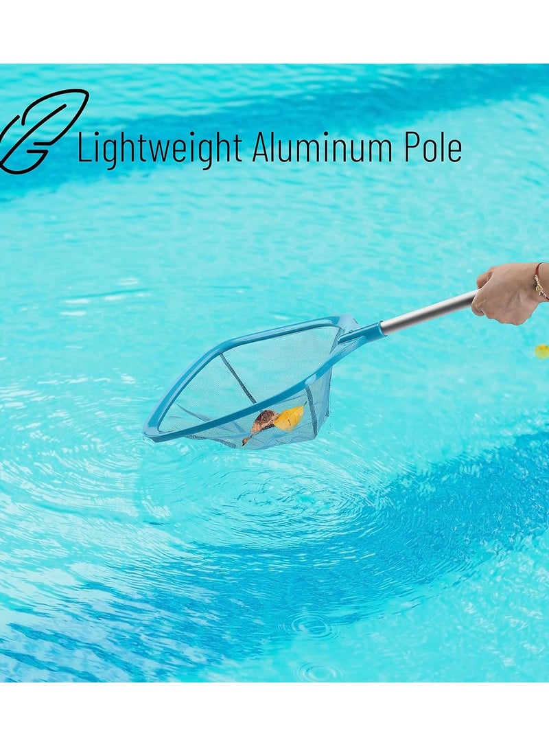 SYOSI شبكة مسح بركة مع عمود 25" شبكة مسح حوض ساخن شبكة مسح أوراق مع عمود شبكة مسح بركة شبكة بركة مع عمود شبكة مسح بركة مع عمود شبكات بركة للتنظيف مع عمود - Image 3