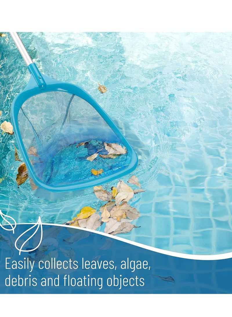 SYOSI شبكة مسح بركة مع عمود 25" شبكة مسح حوض ساخن شبكة مسح أوراق مع عمود شبكة مسح بركة شبكة بركة مع عمود شبكة مسح بركة مع عمود شبكات بركة للتنظيف مع عمود - Image 2