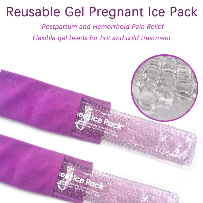 Coldcool Perineal Cold Packs, Reusable Perineal Cooling, Pad Postpartum and Hemorrhoid Pain Relief, Hot & Cold Packs for Women After Pregnancy and Delivery(2 Pcs+3 Washable Sleeves/10X2.4in) - Image 3