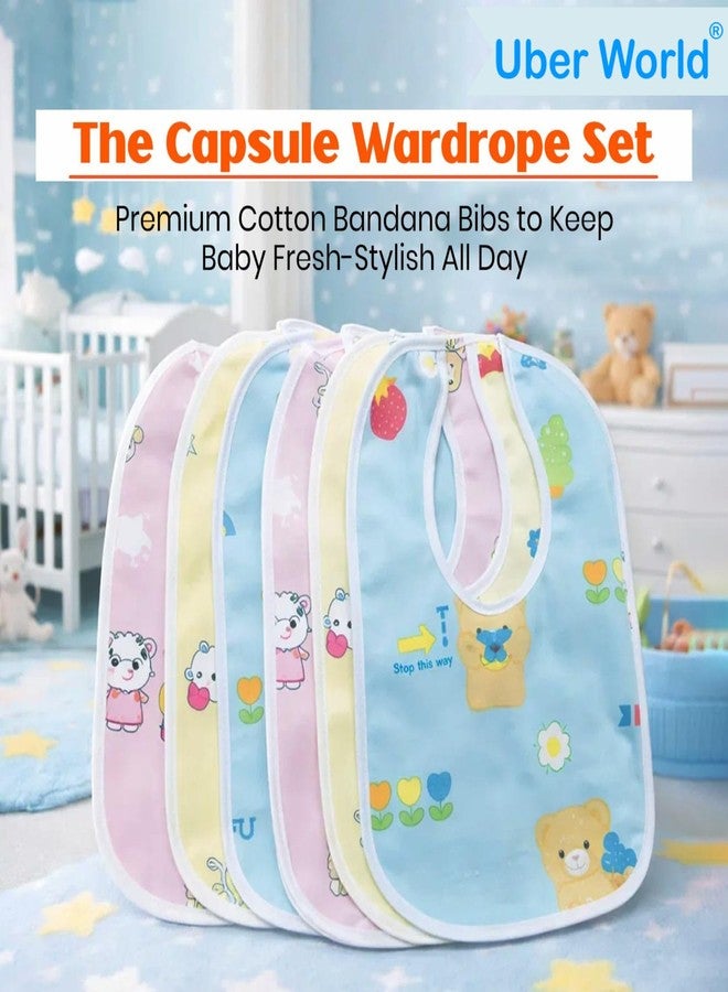 Uber World Baby Bibs for Feeding & Drooling | Two-Layer Waterproof | Soft Velvet Top Layer | Quick Dry | Cute Prints | Multi Color | Pack of 3 - Image 5