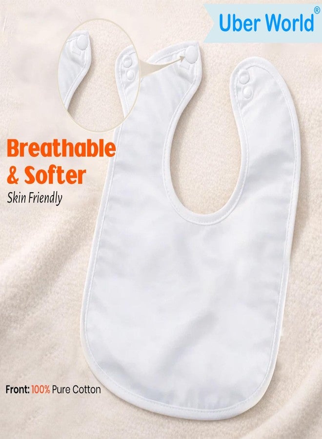 Uber World Baby Bibs for Feeding & Drooling | Two-Layer Waterproof | Soft Velvet Top Layer | Quick Dry | Cute Prints | Multi Color | Pack of 3 - Image 4