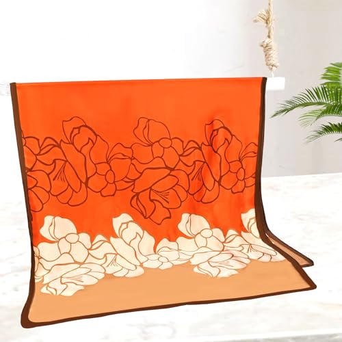 FINIZO Mulberry Silk Feeling Long Scarf for Women Large Shawls for Headscarf and Neck Sunscreen Shawls - Image 2