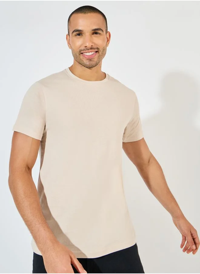 Styli Pure Cotton Compact Jersey Regular T-Shirt