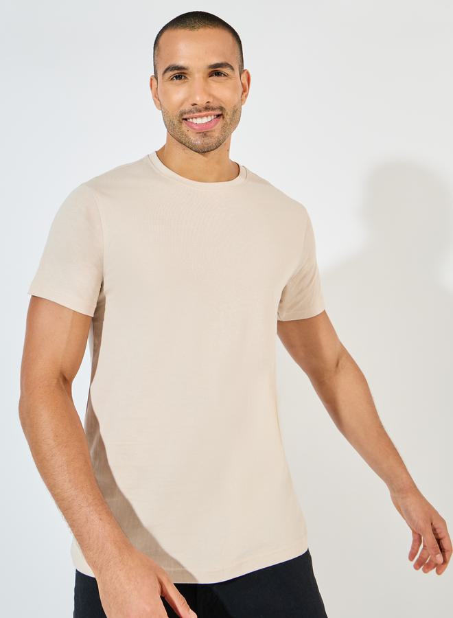 ستايلي تيشيرت جيرسيه بقصة عادية واكمام قصيرة - Image 1