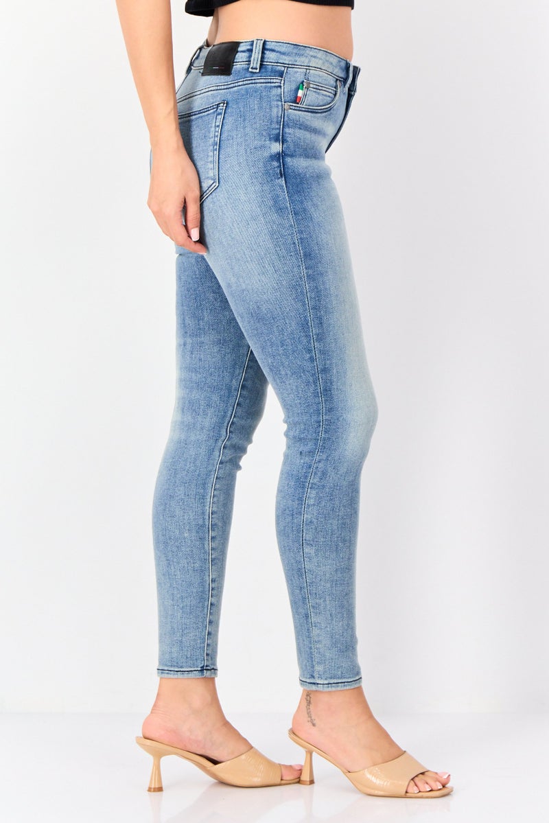 SELECTED Women Regular Fit Washed Stretchable Jeans, Blue - Image 4