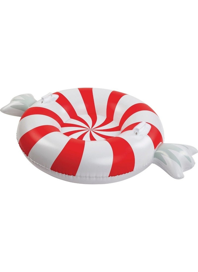 Big Mouth Peppermint Candy Inflatable Sled and Float  - Image 1