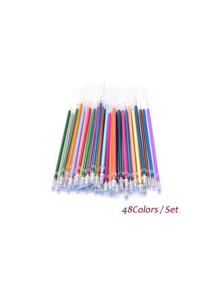 48 pcs/set Flash Ballpoint Gel Pen Highlighters Refill Color Full Shinning Refills For Adults Coloring Books Painting - Image 2
