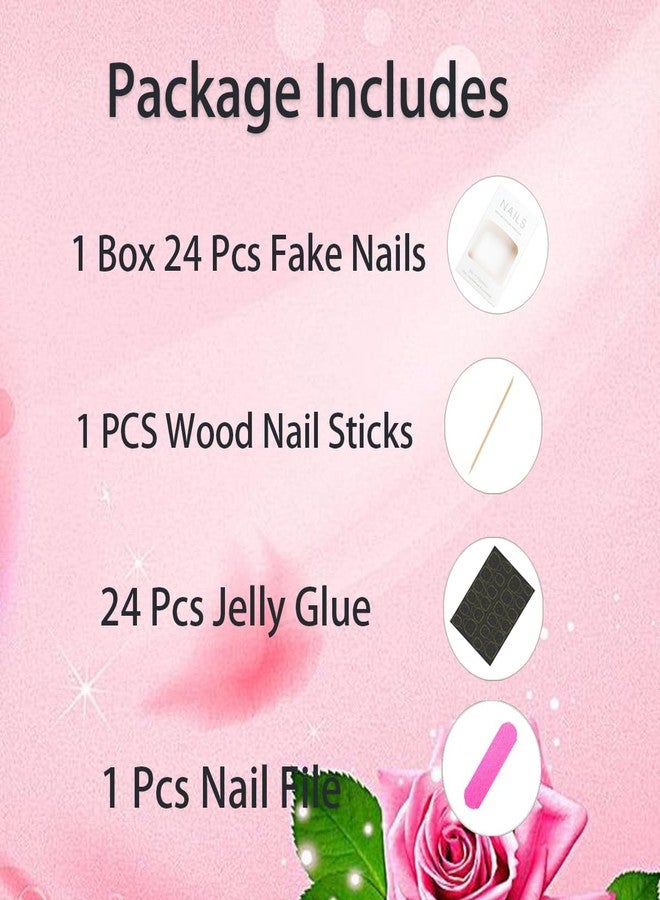 BYJKYEN Halloween Cute Ghost Pumpkin Press on Nails Short Square Fake Nails Acrylic Glue on Nails Autumn Glossy Full Cover Halloween False Nails for Women Girls Holiday Acrylic Manicure Decoration 24Pcs - Image 5