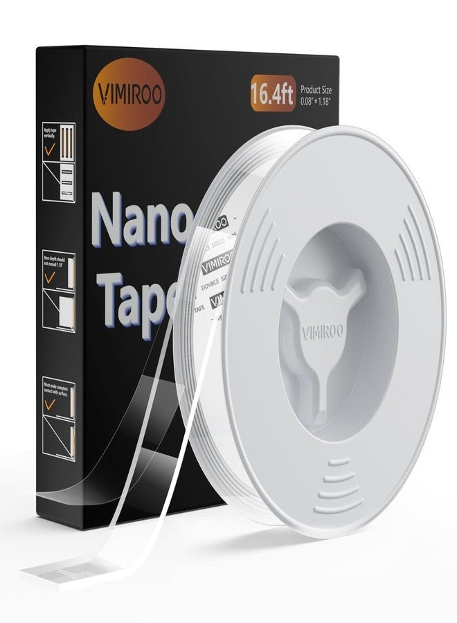 vimiroo Double Sided Tape Heavy Duty, 16.4FT Nano Tape Extra Large Clear Mounting Tape, Removable Traceless Two Sided Adhesive Tape, Strong Grip Picture Hanging Strips Adhesive Poster Carpet Tape - Image 1