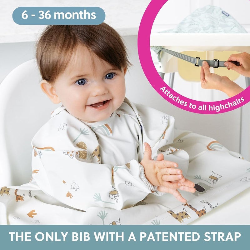 BIBaDO Long Sleeve Baby Bibs - 2 Pack - Image 2