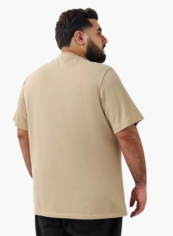 Maxim Men Regular Fit Crew Neck Short Sleeve Slogan Print T-shirt