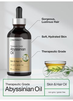 Horbäach Horbäach Abyssinian Oil | 4 fl oz | Hair and Skin Oil | Paraben, SLS and Fragrance Free | from Crambe Abyssinica Seed  - Image 4