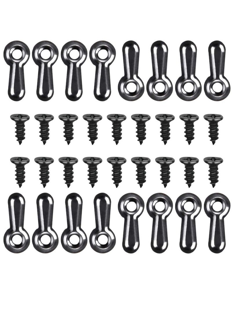 Y&D 200 Pieces Metal Picture Frames Turn Button Fasteners with Screws Photo Frame Hanging Hangers for Photos and Drawing Crafts Posters Black Pictures Hardware Backing Clip - Image 1