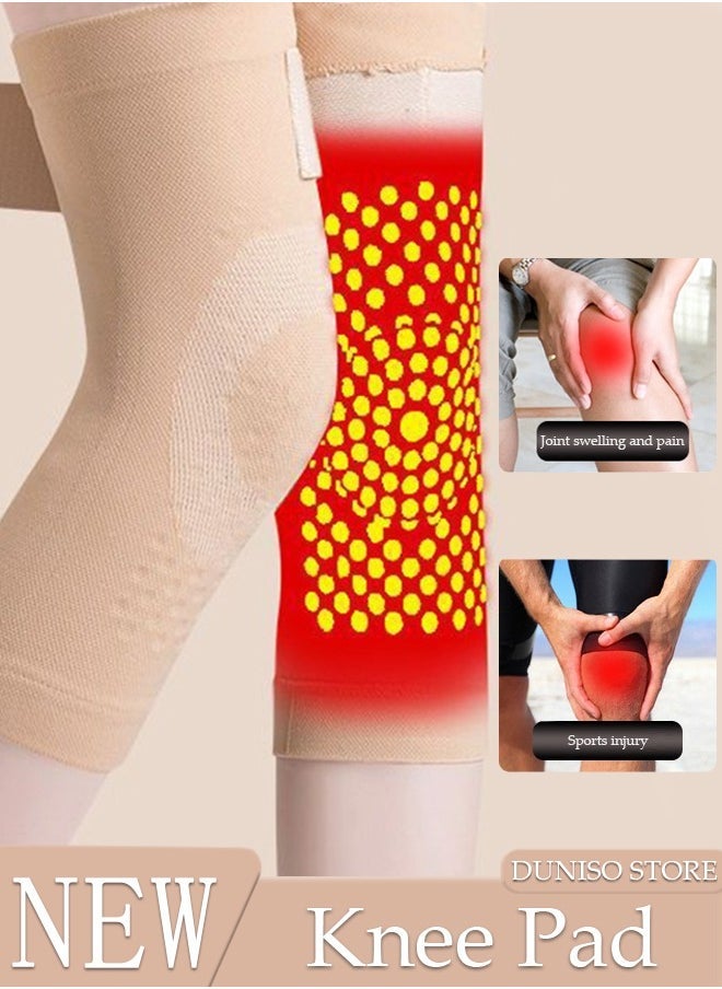 2PCS Self-Heating Knee Pads for Men and Women Mugwort Acupressure Shaping Knee Sleeves Wormwood Self-Heating Knee Pads for Cold Legs Knee Pain Arthritis Pain Relief - Image 1
