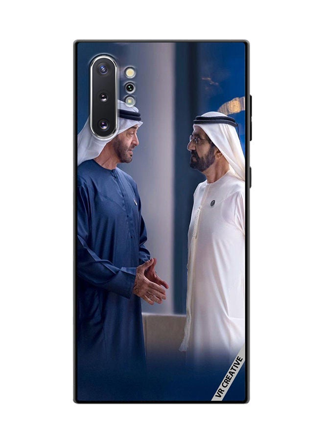 VR CREATIVE غطاء حماية لجهاز سامسونج جالكسي نوت10 بلس 5G تصميم الشيخ محمد بن زايد آل نهيان والشيخ محمد بن راشد آل مكتوم متعدد الألوان - Image 1