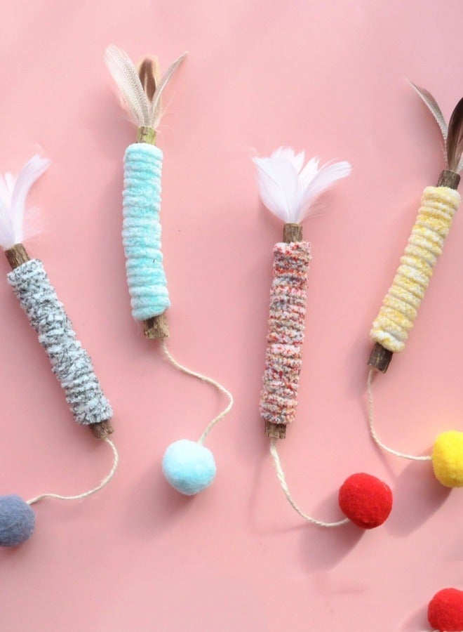 20cm Catnip Toy Bite Rope, Interactive Cat Toy Interactive Cat Chewing Toys, Cat Toys Colorful Cat Catnip Rope Toys,Chew Teeth Cleaning Stress Release Catnip Cotton Rope Toy, 1 Pcs（color random) - Image 1