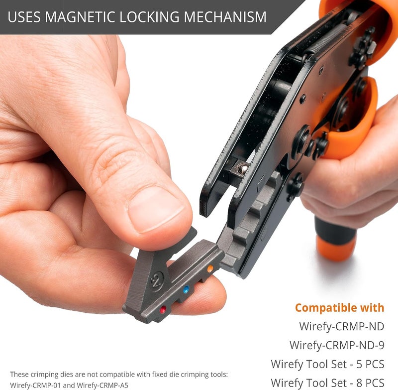 Wirefy ICD-A6 Crimping Die for Insulated Flag Connectors 12-10 AWG – Interchangeable Quick-Change Die for Crimping Tools – Precision Crimp for Electrical Terminals - Image 2