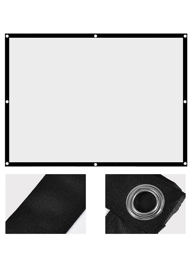 LEXIN 150 Inch Portable Foldable Non-Crease Projector Curtain Projection Screen 16:9 White - Image 5