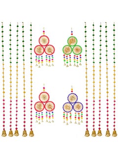 3A FEATURETAIL 3A Featuretail Stage Backdrop Decoration Items Sets for Festivals Pooja Haldi Mehandi Birthday Anniversary Wedding DIY Decoration Kits 14 Pc Set Design Style 4 