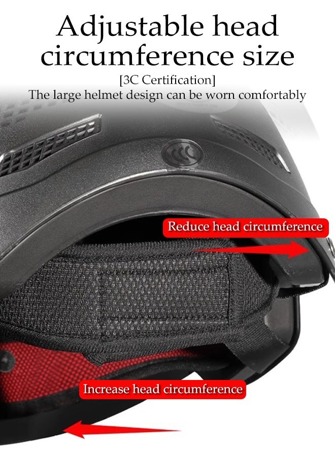 DUNISO Helmet for Electric Bike,Electric Scooter Helmet,Highly Protective Shock Absorbing Half Scooter Helmets,with Ear Protection,Drop Resistant,Adjustable Head Circumference,for Scooters,Mopeds,Mountain Bikes,Road Bikes - Image 5