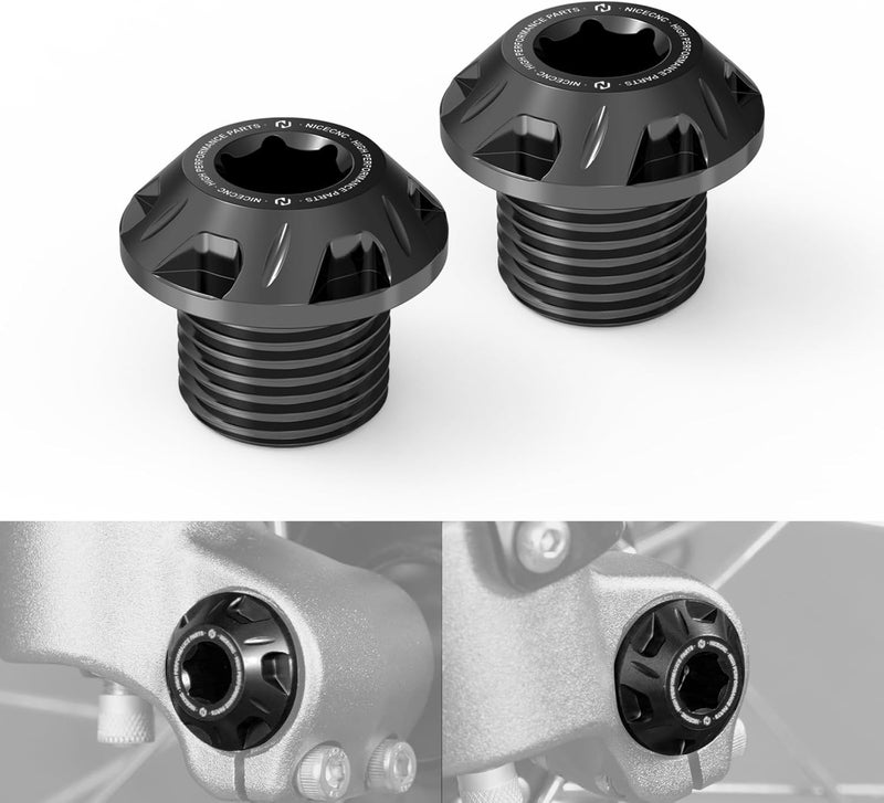 NICECNC Black Front Wheel Axle Lock Nut Bolt Accessories for Segway X160 X260 and Surron Light Bee X/S/L1E - Image 1