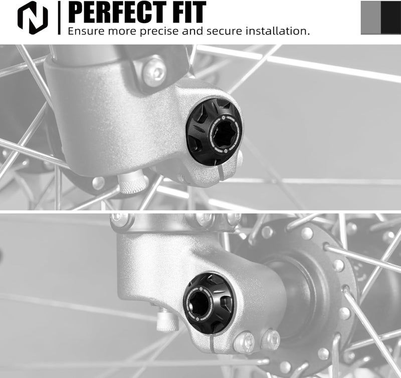 NICECNC Black Front Wheel Axle Lock Nut Bolt Accessories for Segway X160 X260 and Surron Light Bee X/S/L1E - Image 2