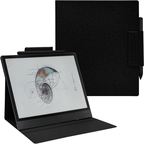 GOVTVA Magnetic Stand Case for Onyx Boox Tablet Note Air 5 C/Note Air 4 C/Note Air 3 C (2025/2024/2023 Released) Ultra-Thin Leather Cover with Magnetic Pen Buckle, Auto Sleep/Wake (Cloth Black) - Image 1