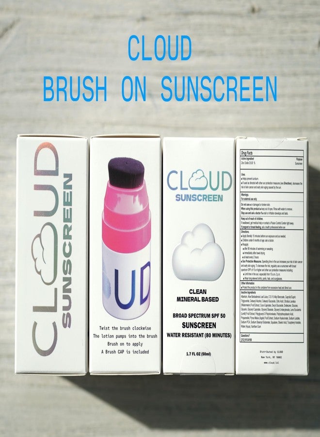 كلاود واقي شمس معدني من كلاود بعامل حماية ٥٠، يُوضع بالفرشاة. لا يترك أثراً على اليدين! حماية واسعة النطاق. يمتزج بسهولة مع البشرة الشفافة! سهل الاستخدام للأطفال والرضع. آمن على الشعاب المرجانية ومرطب. تركيبة نظيفة. - Image 4