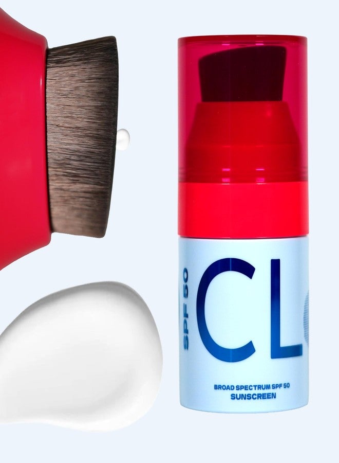 كلاود واقي شمس معدني من كلاود بعامل حماية ٥٠، يُوضع بالفرشاة. لا يترك أثراً على اليدين! حماية واسعة النطاق. يمتزج بسهولة مع البشرة الشفافة! سهل الاستخدام للأطفال والرضع. آمن على الشعاب المرجانية ومرطب. تركيبة نظيفة. - Image 1