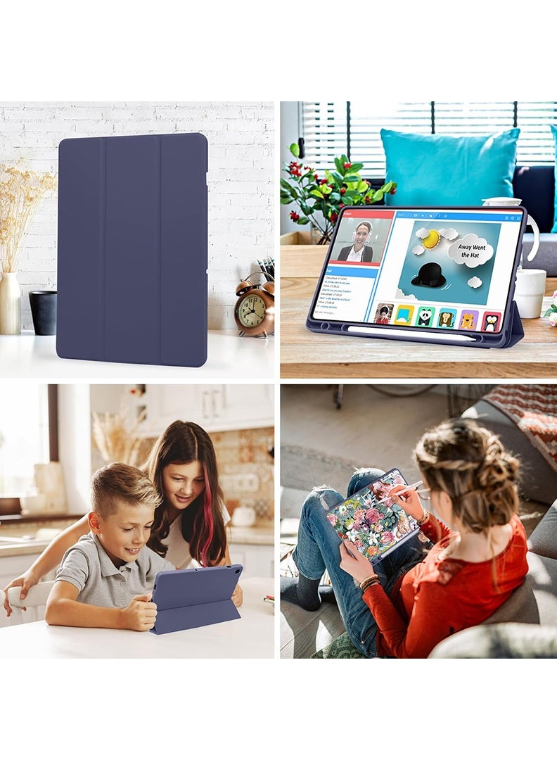 Theodor Case Compatible with Samsung Galaxy Tab A11 Plus 2025/ A9 Plus 2023 11 Inch, Smart Case with Pencil Holder, Slim Trifold Stand Case with Soft TPU Back, Auto Sleep/Wake Cover- Navy - Image 3