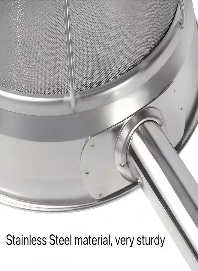 HugeLooy 8-Inch Stainless Steel Fine Mesh Chinois Strainer, Large Strainer Reinforced Bouillon Strainer for Sauces, Soups, Purees, Pastes, Jelly, Custard, Curds and etc. - Image 5