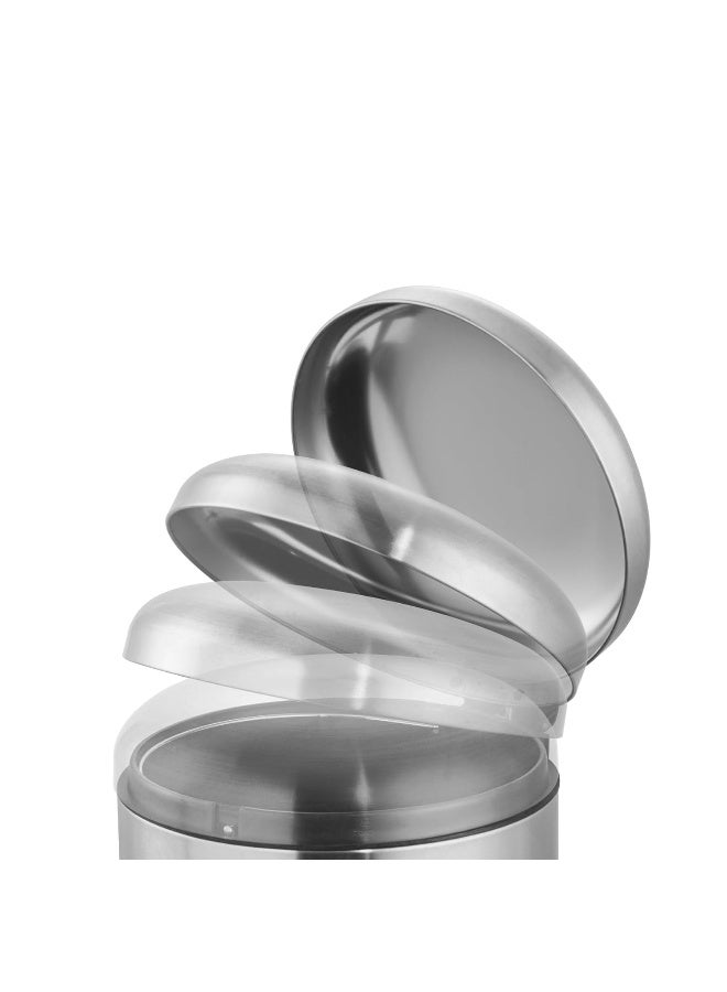 AKC 20L Stainless Steel Kitchen Pedal Bin - Large Trash Can with Dome Lid, Matte Finish, Soft-Close & Anti-Fingerprint - Image 3