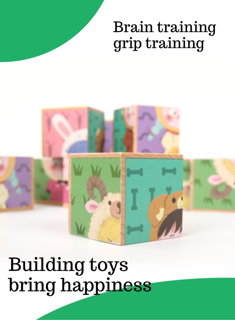 kid's wooden puzzle 3D three-dimensional handmade diy wooden cartoon pattern educational toy gift - Image 4