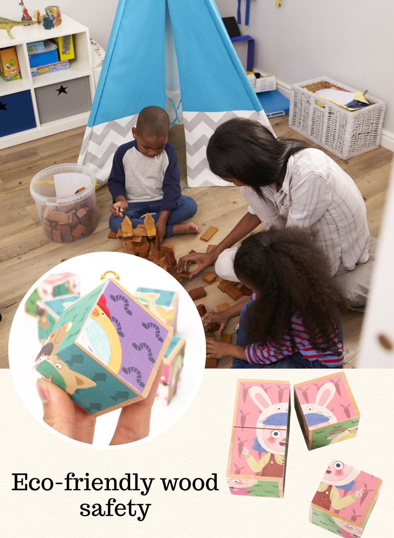 kid's wooden puzzle 3D three-dimensional handmade diy wooden cartoon pattern educational toy gift - Image 5