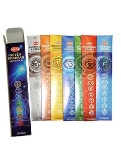 HEM Seven Chakras Incense Sticks Pack of 35 Sticks 