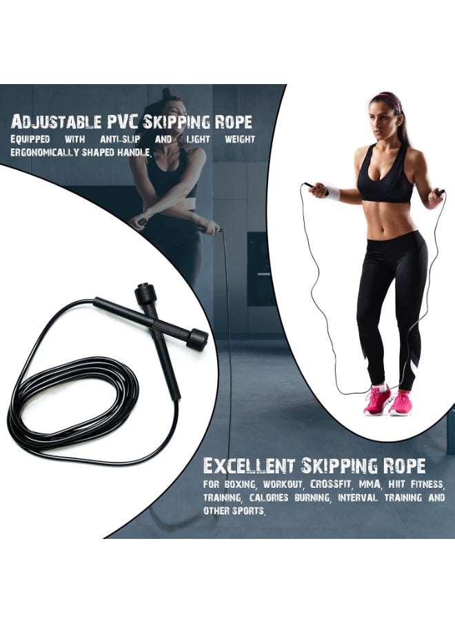 SportQ SportQ Lightweight Jump Rope for Fitness and Exercise - Adjustable Jump Ropes with Plastic Handles - Tangle Free for CrossFit, Gym, Cardio and Endurance Workout  - Image 3