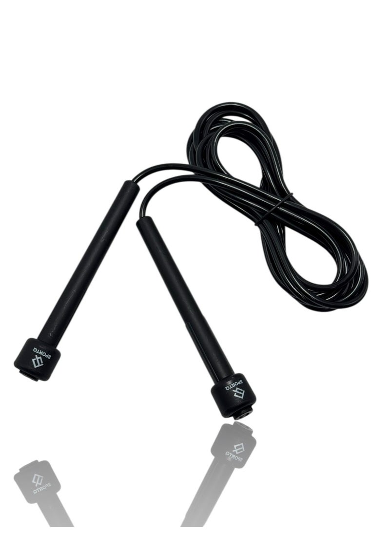SportQ SportQ Lightweight Jump Rope for Fitness and Exercise - Adjustable Jump Ropes with Plastic Handles - Tangle Free for CrossFit, Gym, Cardio and Endurance Workout  - Image 2