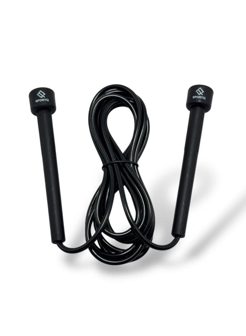 SportQ Lightweight Jump Rope for Fitness and Exercise - Adjustable Jump Ropes with Plastic Handles - Tangle Free for CrossFit, Gym, Cardio and Endurance Workout
