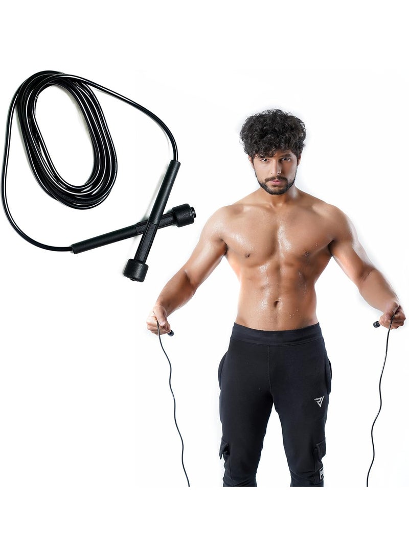 SportQ Lightweight Jump Rope for Fitness and Exercise - Adjustable Jump Ropes with Plastic Handles - Tangle Free for CrossFit, Gym, Cardio and Endurance Workout