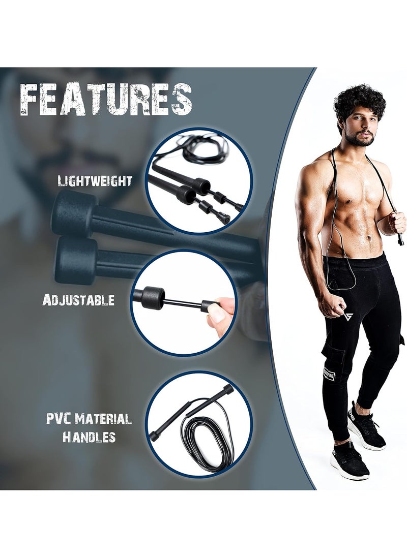 SportQ SportQ Lightweight Jump Rope for Fitness and Exercise - Adjustable Jump Ropes with Plastic Handles - Tangle Free for CrossFit, Gym, Cardio and Endurance Workout  - Image 5