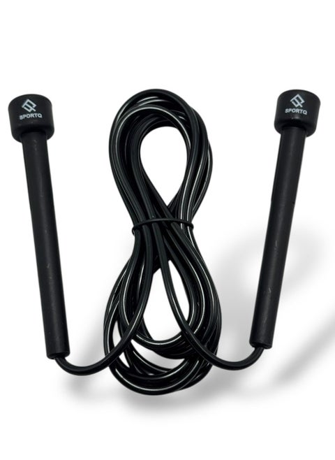SportQ Lightweight Jump Rope for Fitness and Exercise - Adjustable Jump Ropes with Plastic Handles - Tangle Free for CrossFit, Gym, Cardio and Endurance Workout