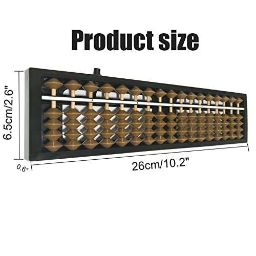 Vaupan Digit Standard Abacus Soroban Professional 17 Column (10.2 inch) Math Abacus, Math Calculating Tool with Reset Button for Adults (Cofei) - Image 2