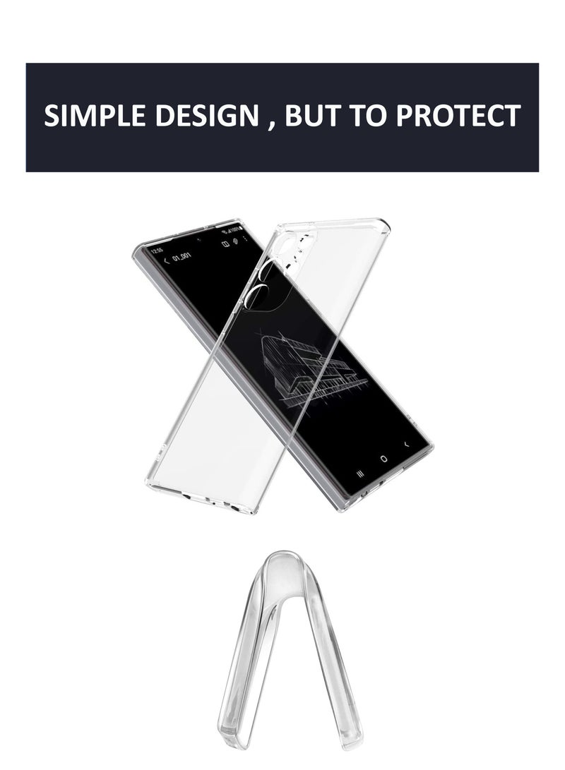 Samsung Galaxy S25 Ultra - Soft Flexible Transparent Silicone Protective Back Case Cover-Transparent - Image 2