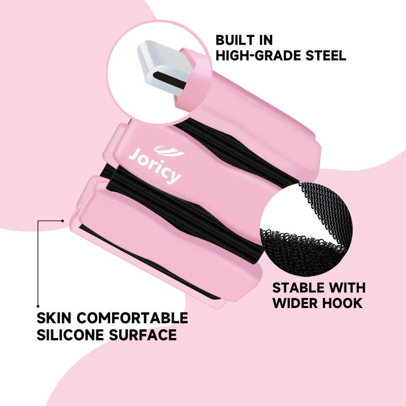 JORICY Wrist Ankle Weights for Women Men, Leg Arm Wrist Weights Bangles 1lb*2 Wearable Weights Pilates Weighted Bracelet for Strength Training Walking Swimming Yoga Physical Therapy Pink - Image 2
