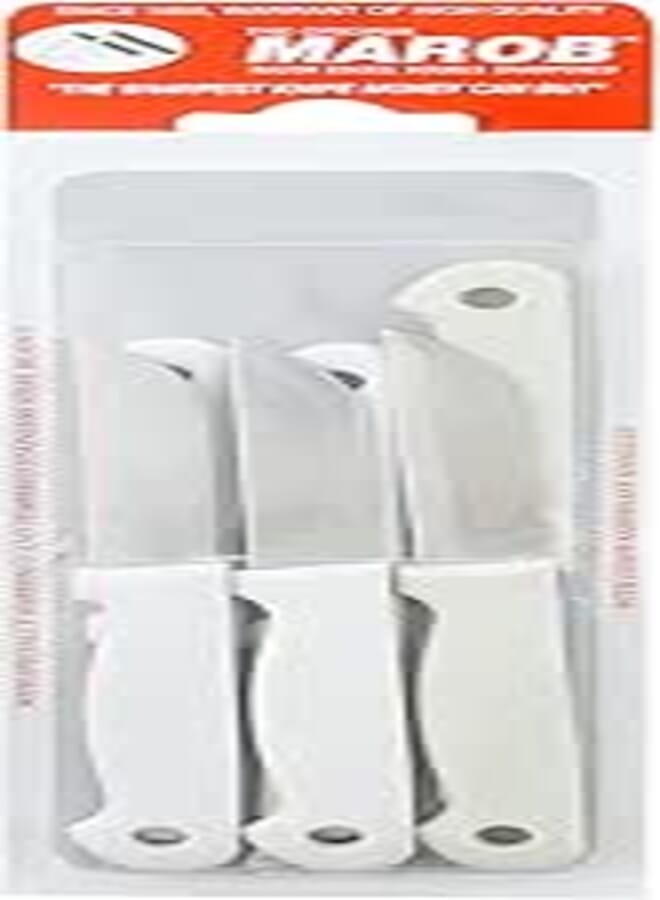 MAROB Stainless Steel Kitchen Knives Set 71T B06, Made in Italy White and Silver