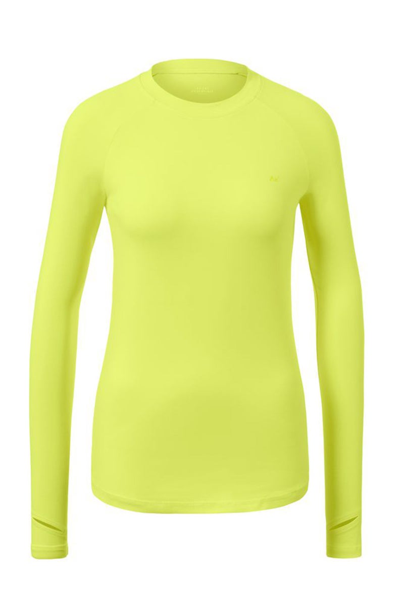 Tchibo Women Slim Fit Plain Performance Top, Lime  - Image 2